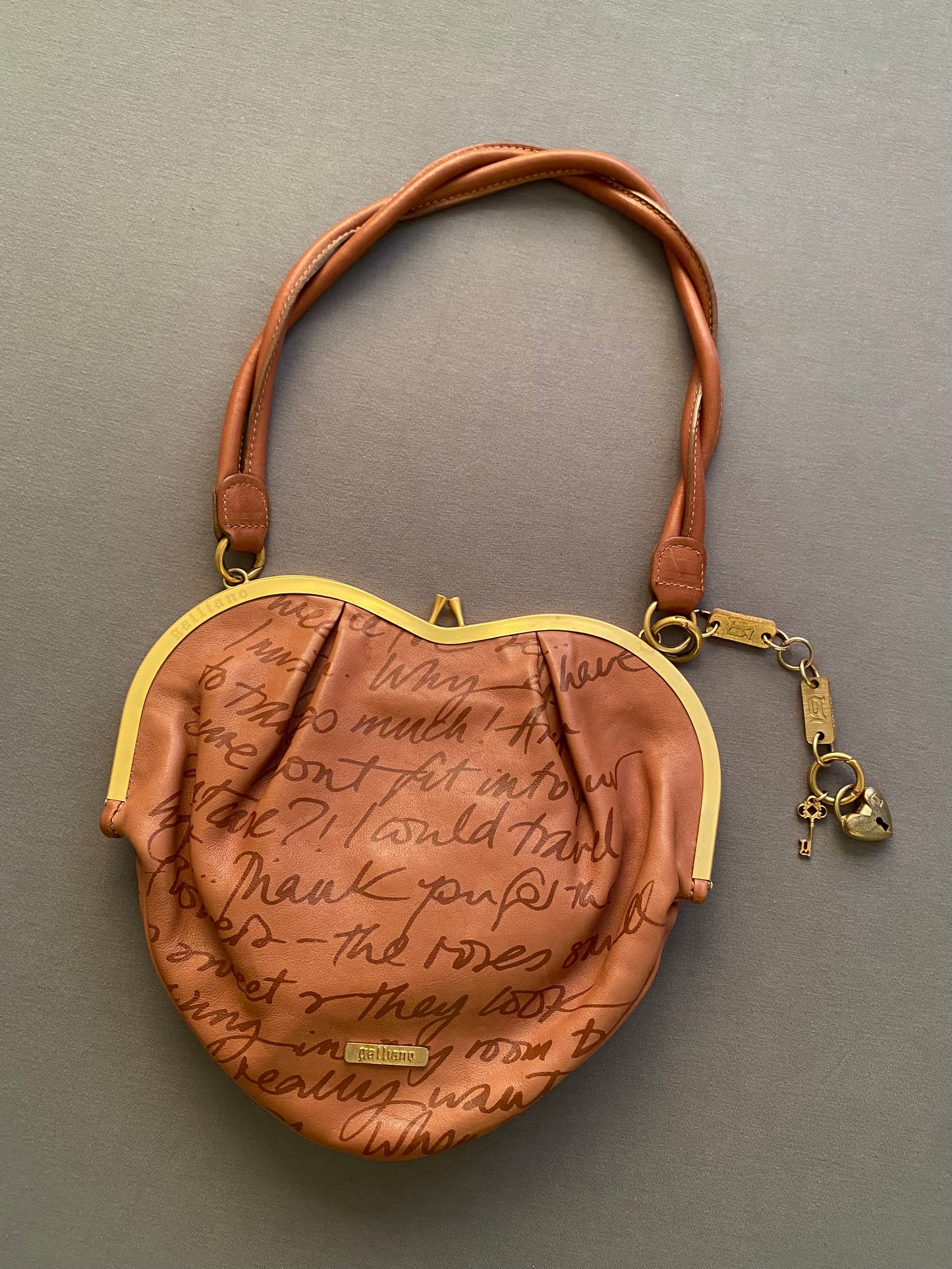 galliano heart shaped bag