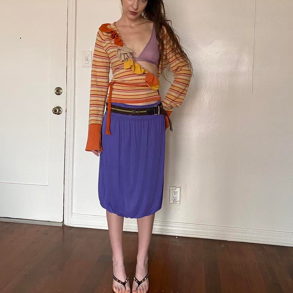 striped wrap sweater