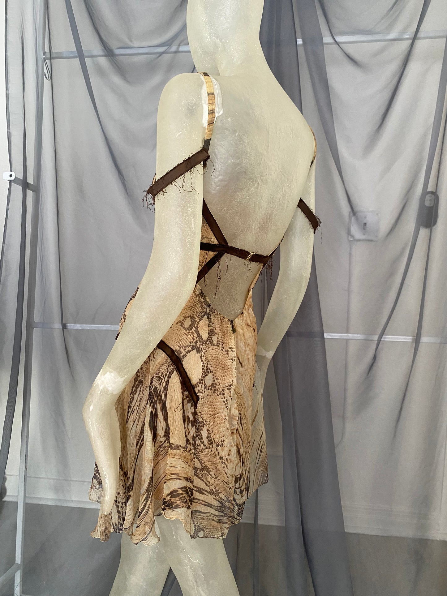 Roberto Cavalli snakeskin print dress