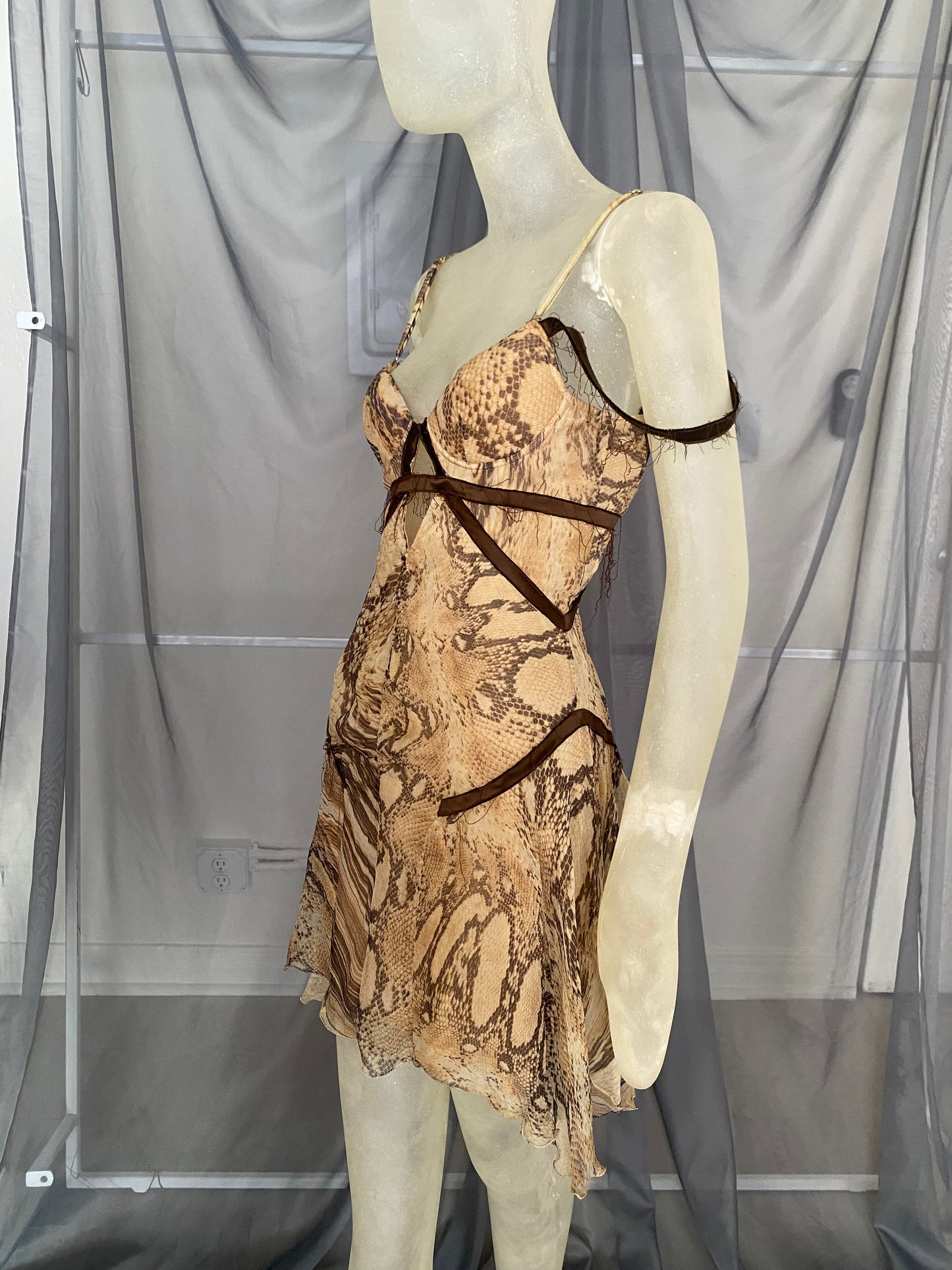 Roberto Cavalli snakeskin print dress