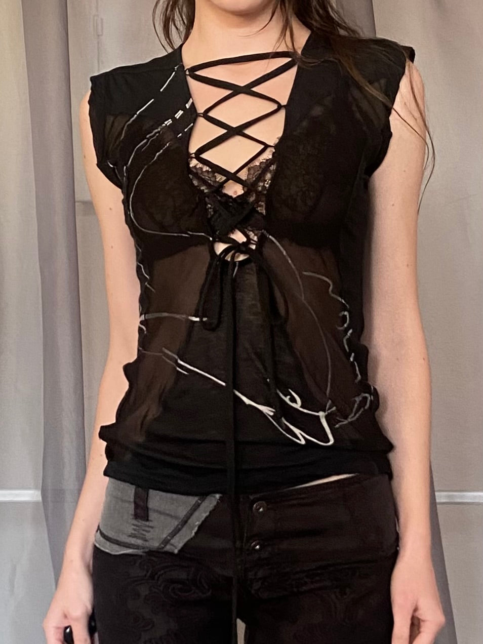 nolita lace up top
