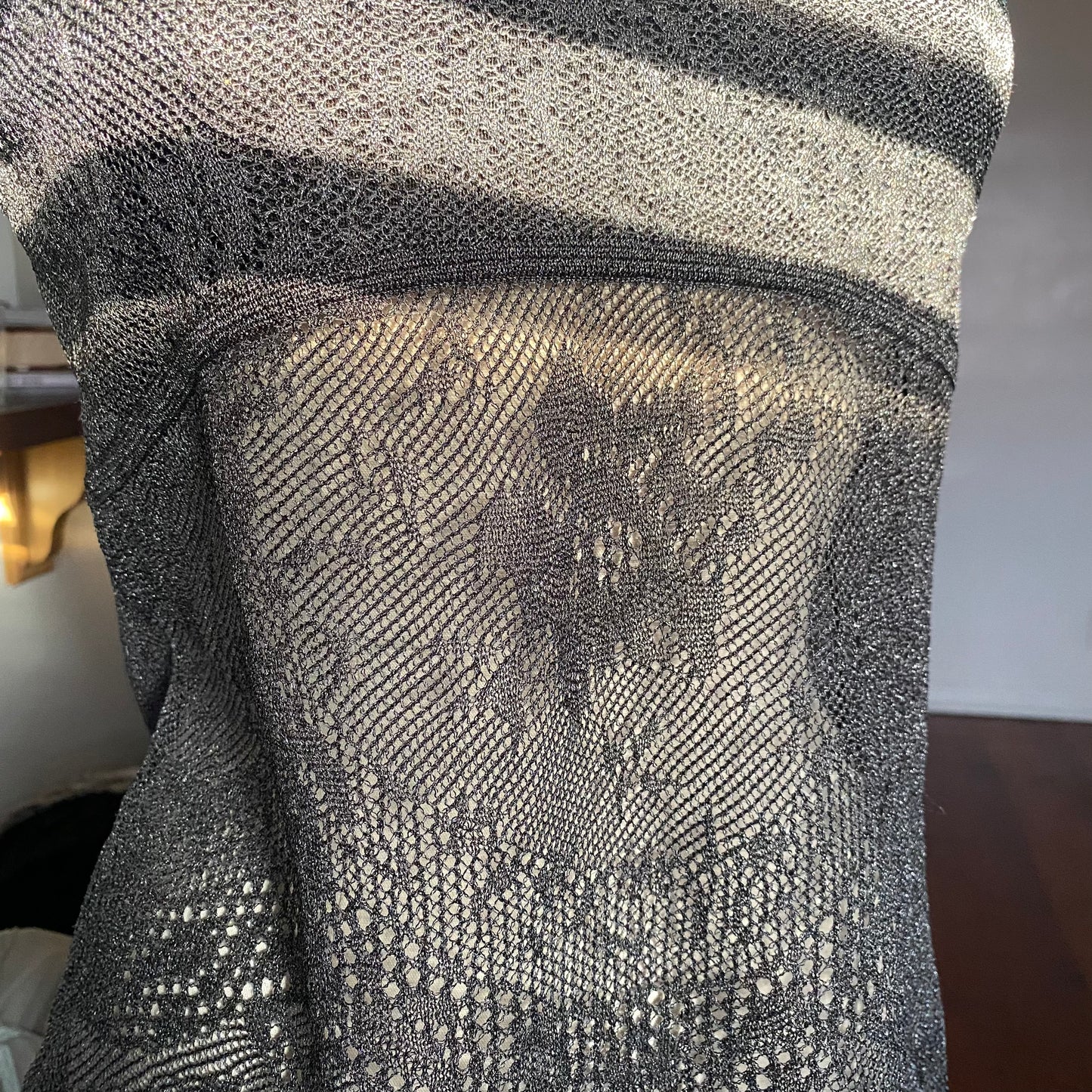 escada knit lace tank top