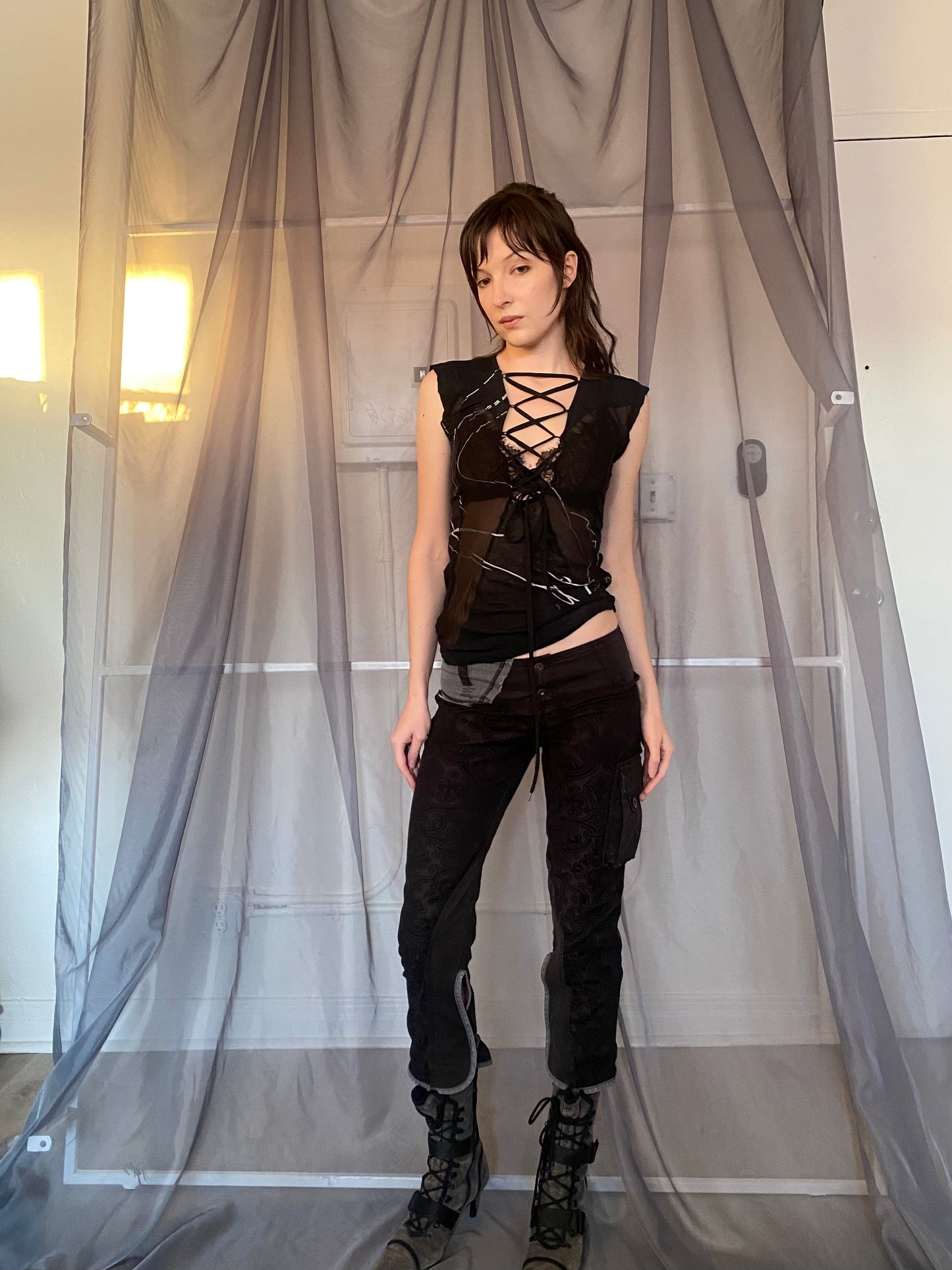 nolita lace up top