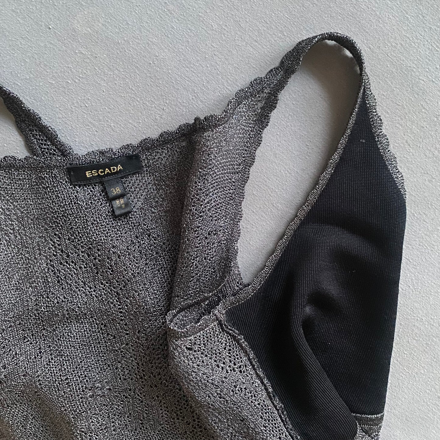 escada knit lace tank top