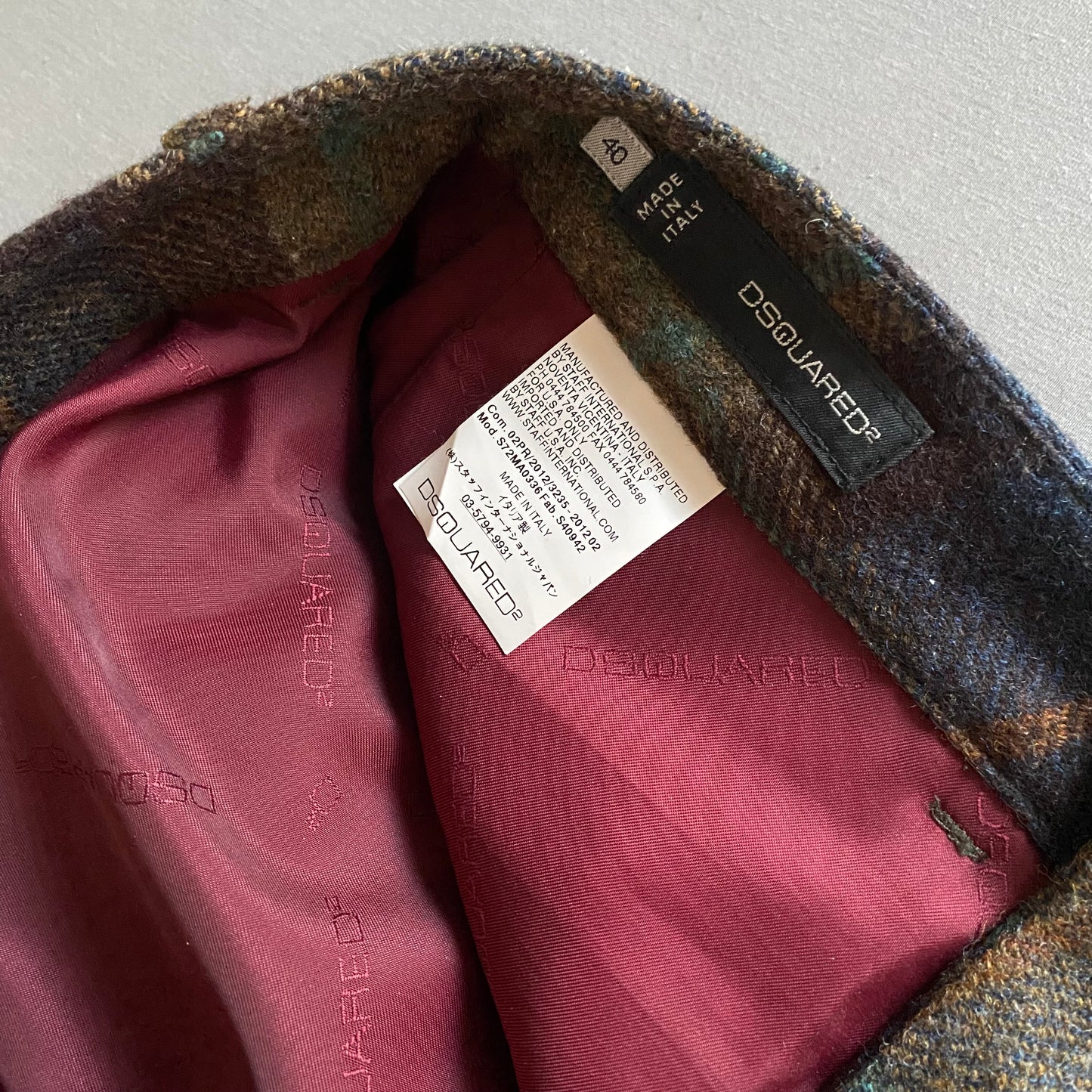 dsquared2 wool mini skirt