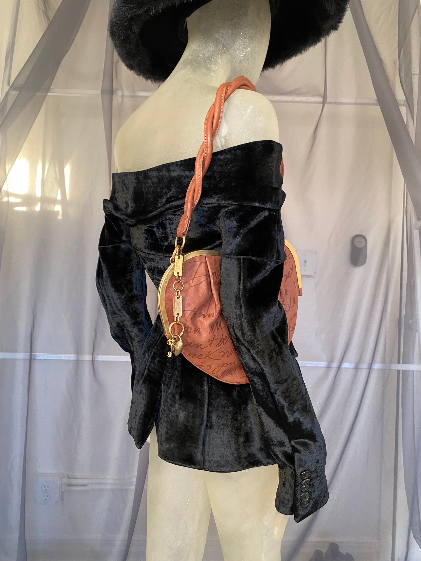 galliano heart shaped bag