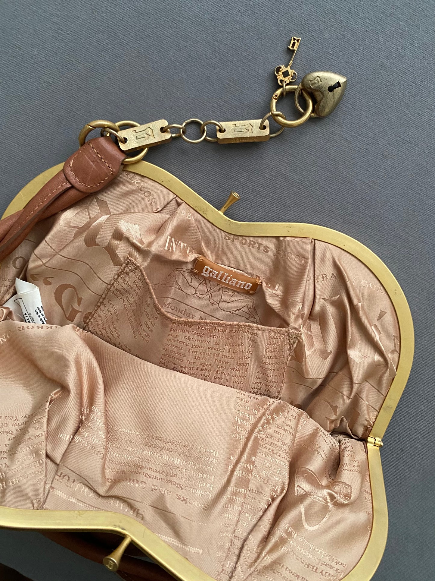 galliano heart shaped bag