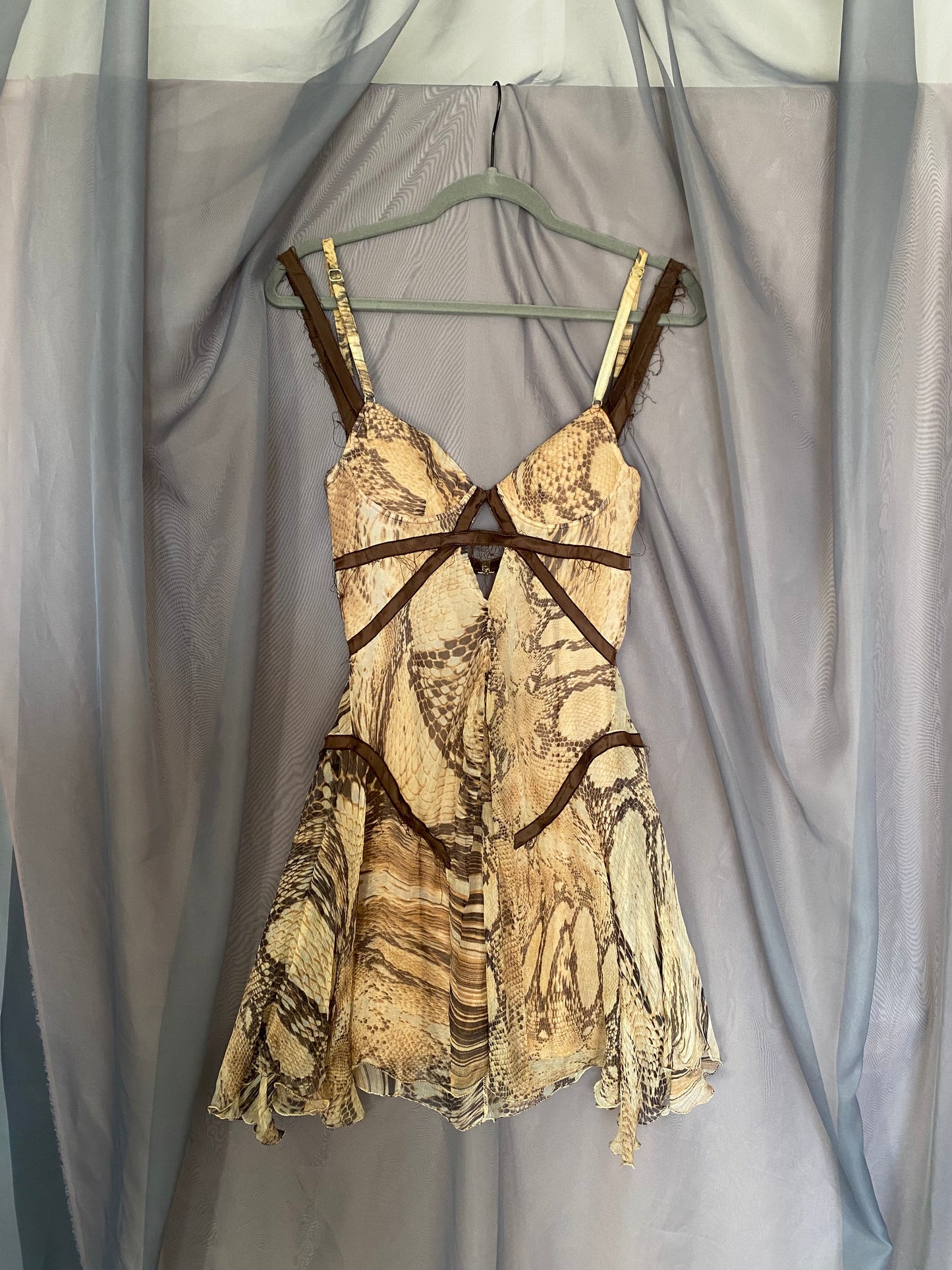 Roberto Cavalli snakeskin print dress