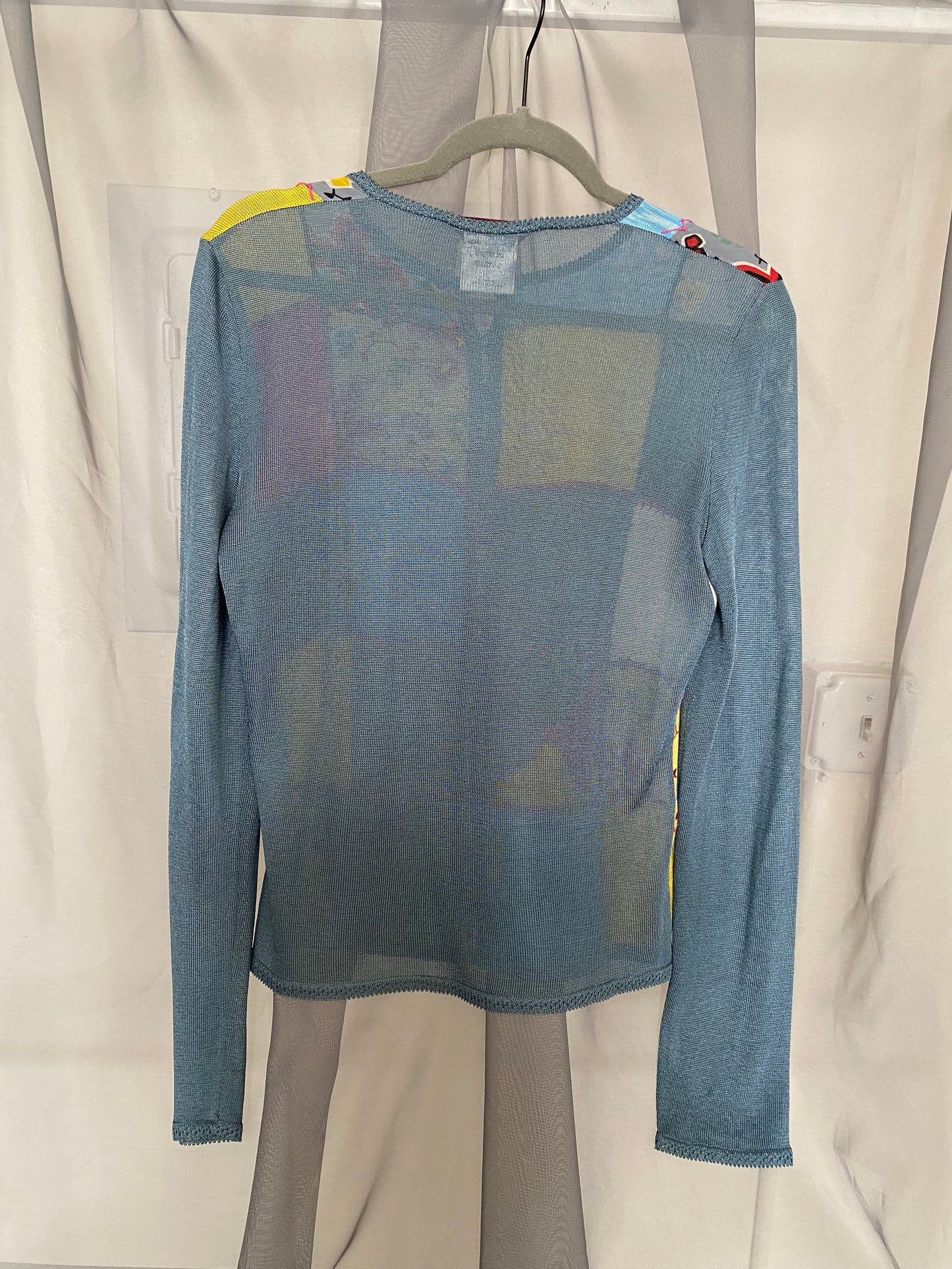 ss2002 galliano patchwork knit