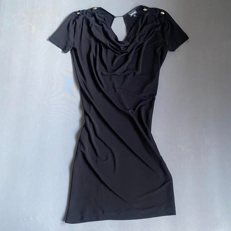 cavalli draped mini dress