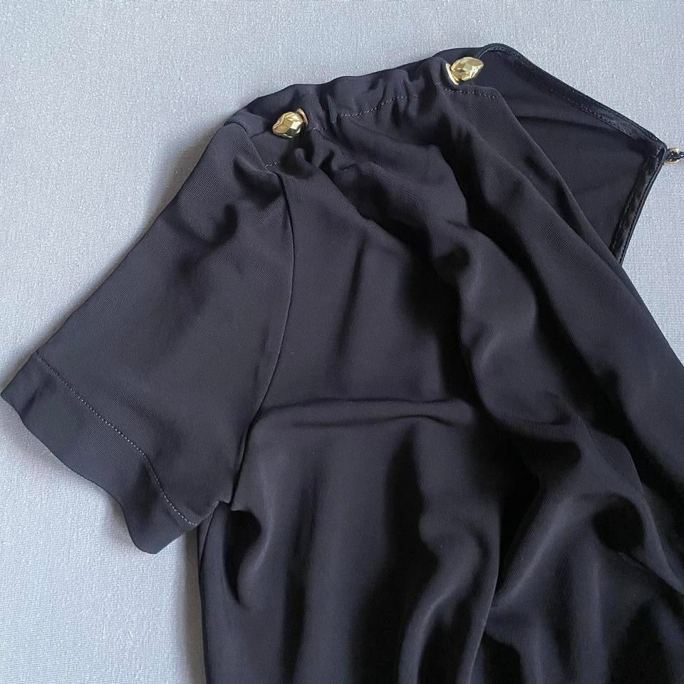 cavalli draped mini dress