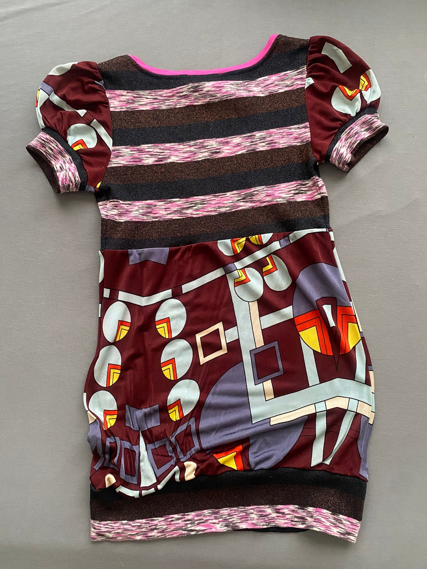 geo pattern patchwork top