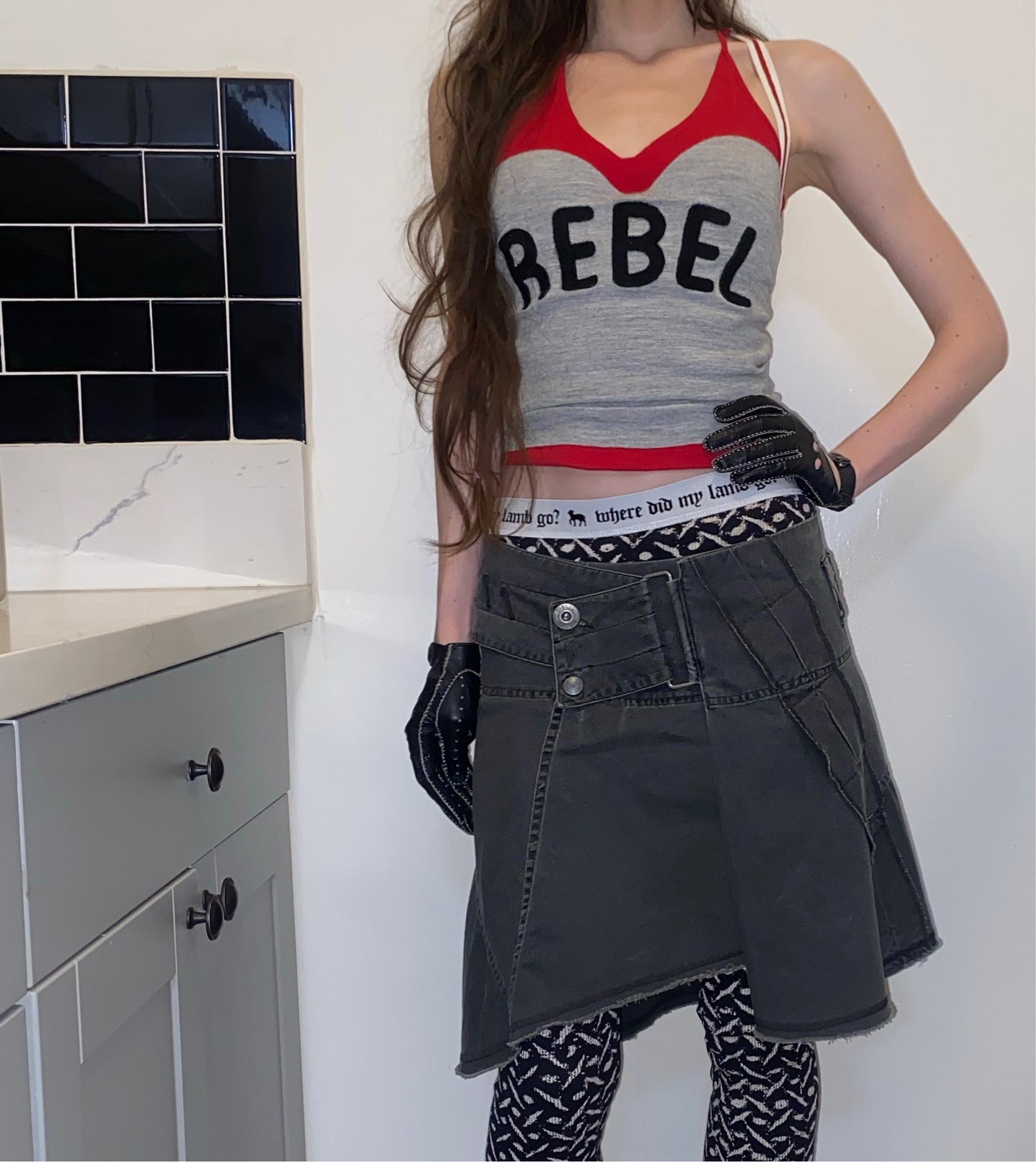 vintage Diesel asymmetrical skirt
