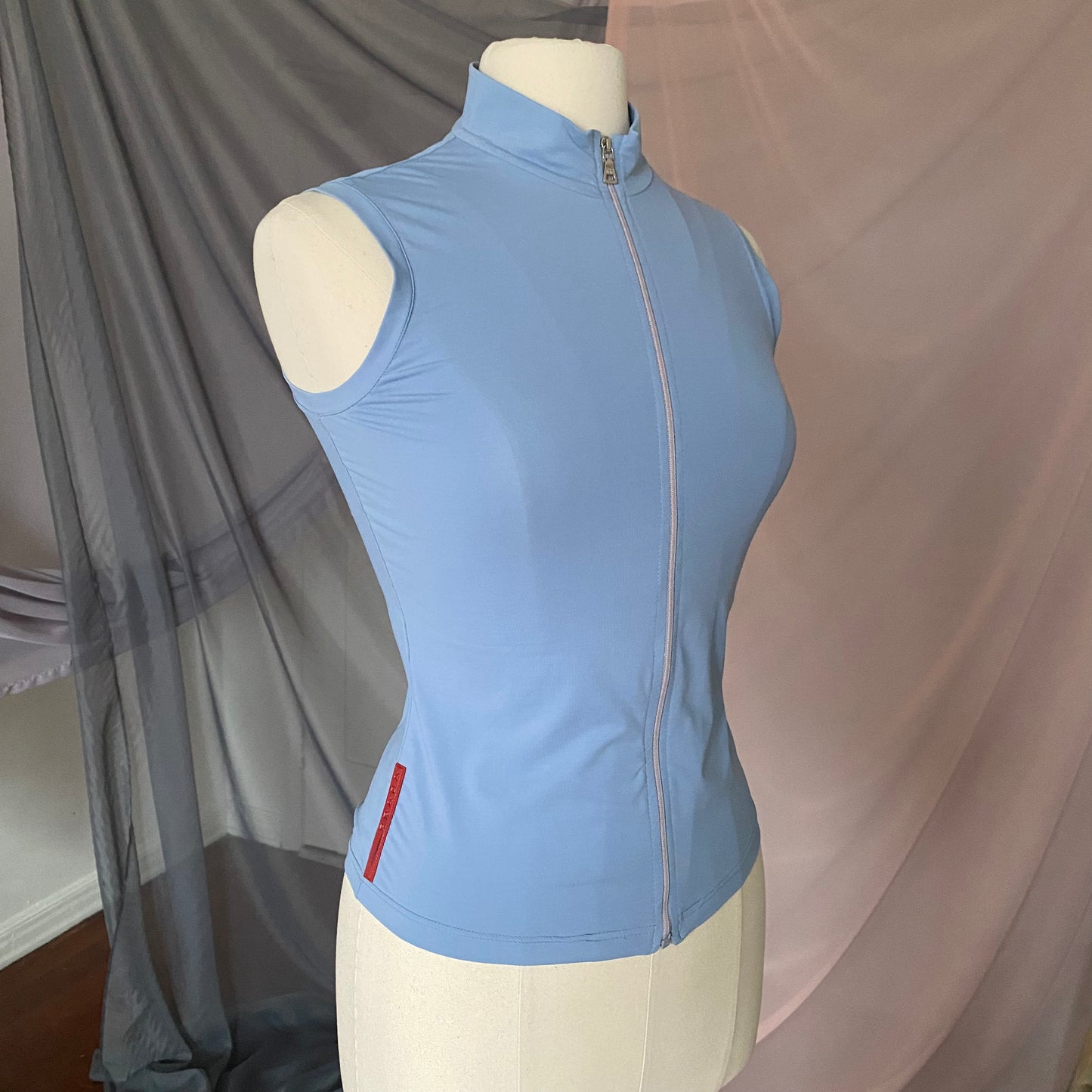 90s prada zip up vest