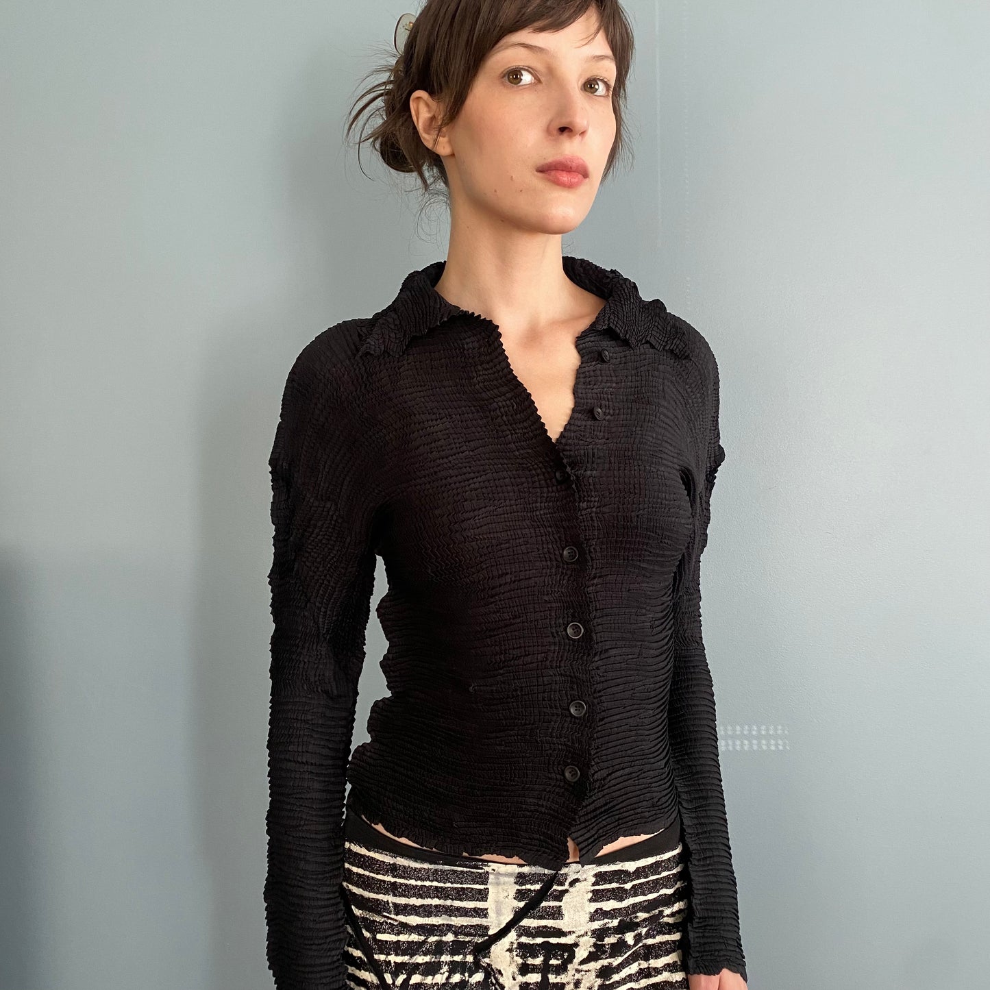 1990s vintage Issey Miyake pleated top