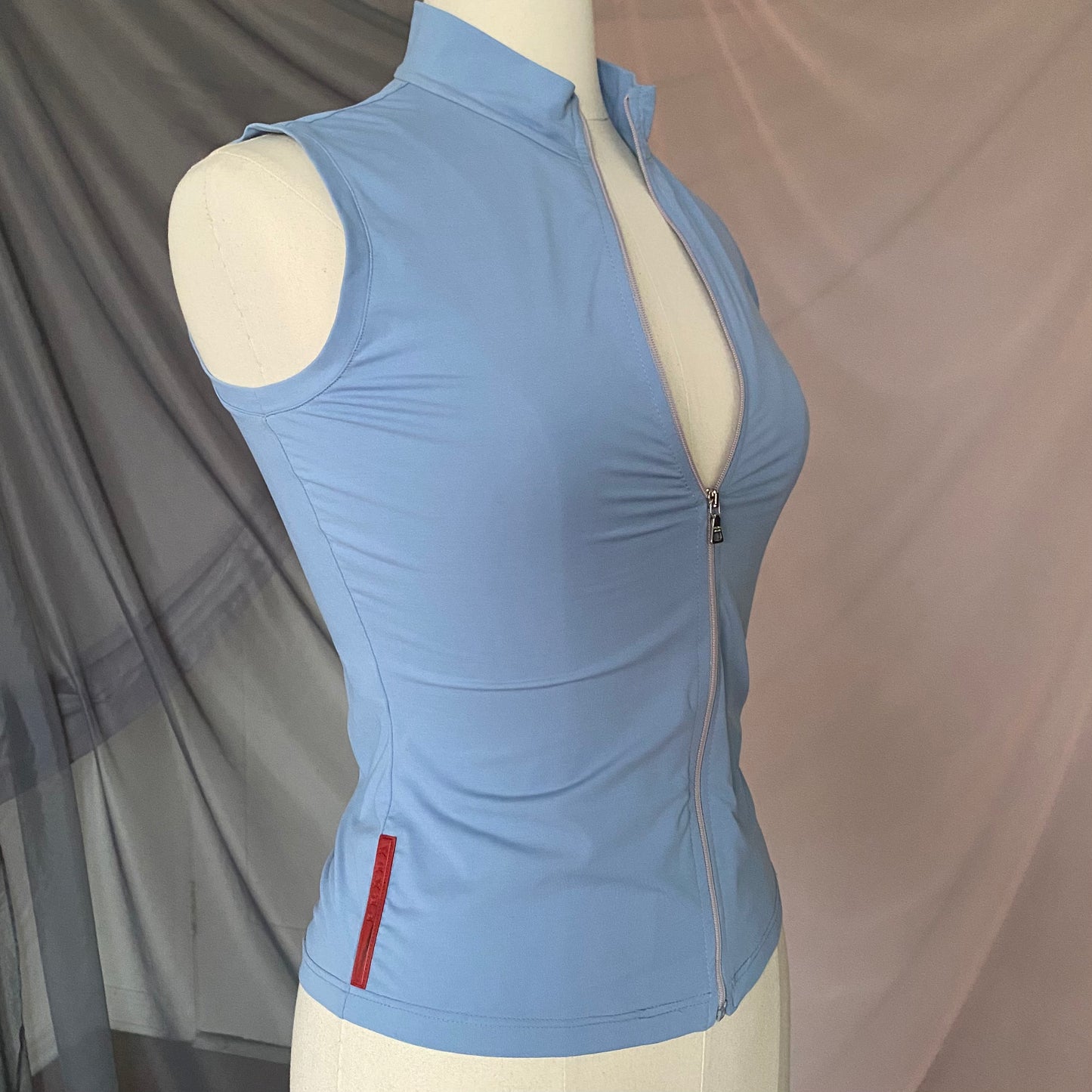 90s prada zip up vest