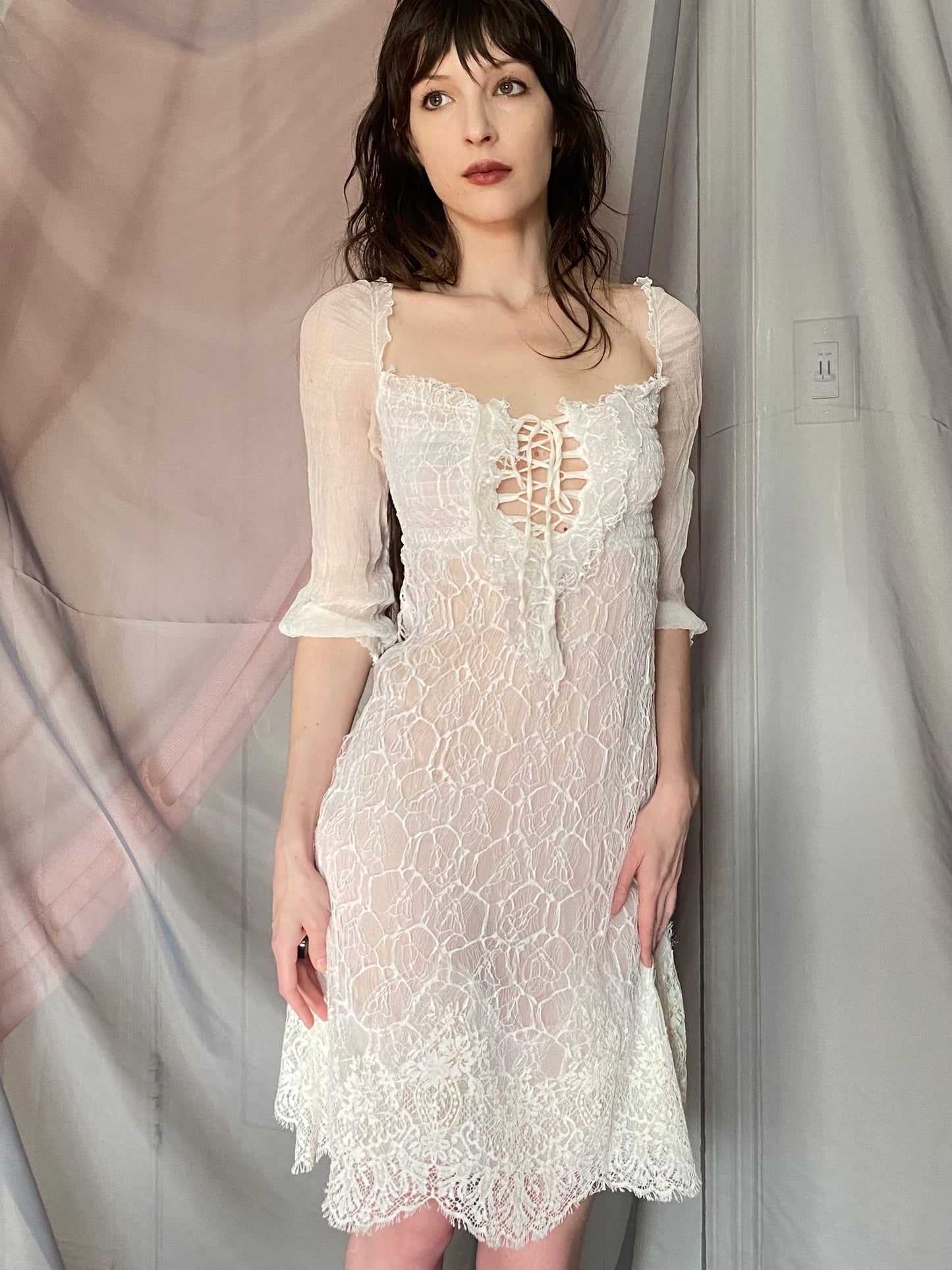 paola frani lace dress