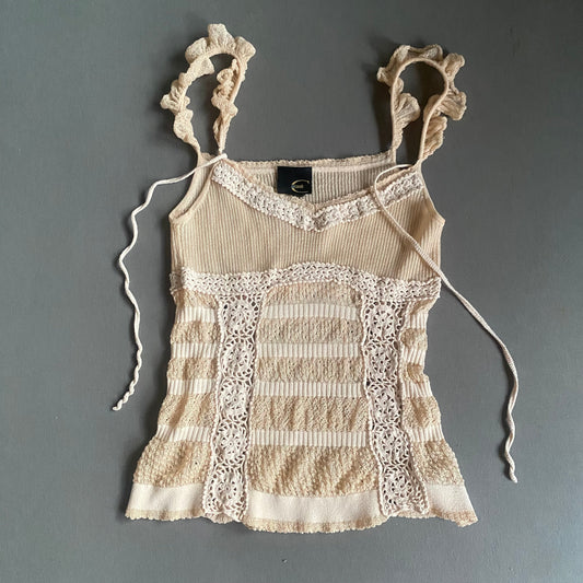 roberto cavalli crochet top