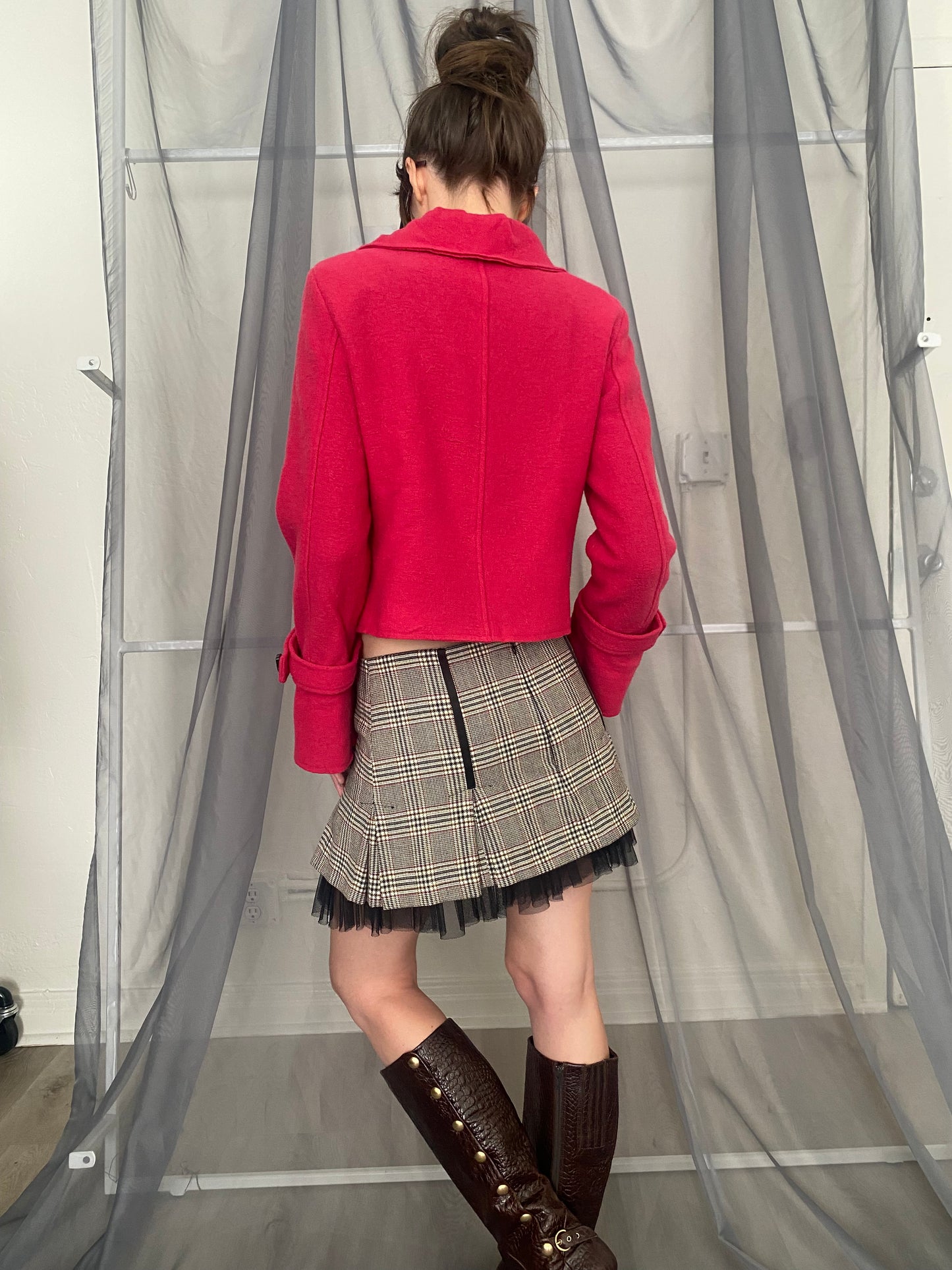 flavio castellani plaid skirt