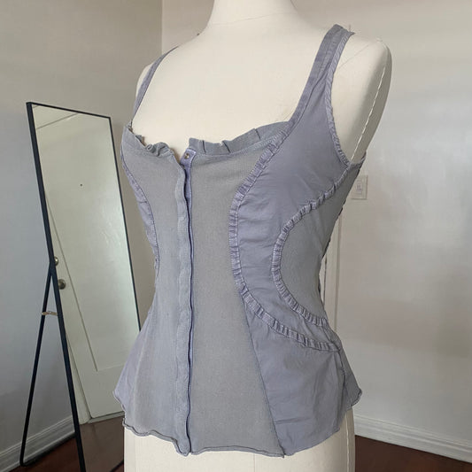 french vintage corset style top