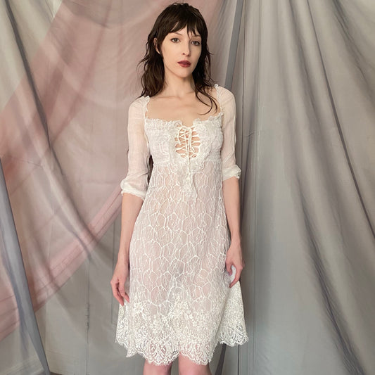 paola frani lace dress