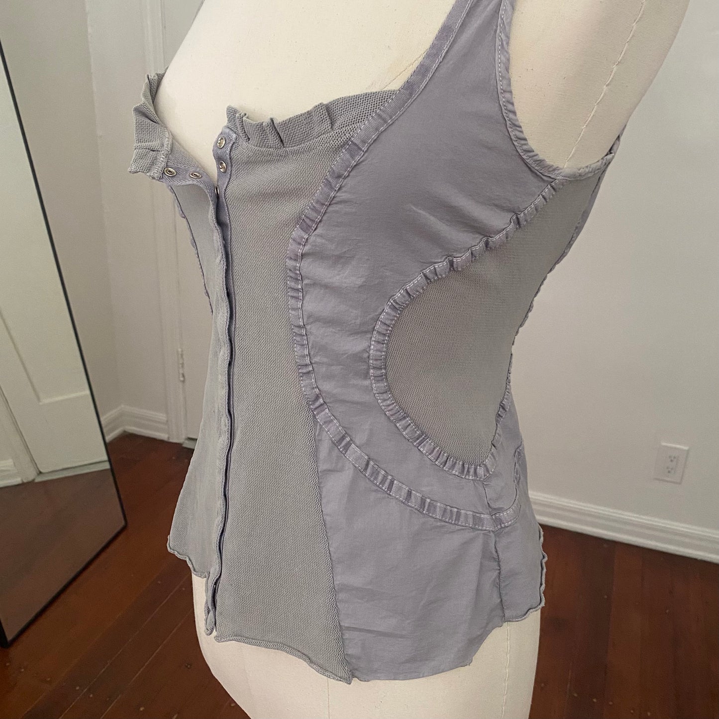 french vintage corset style top